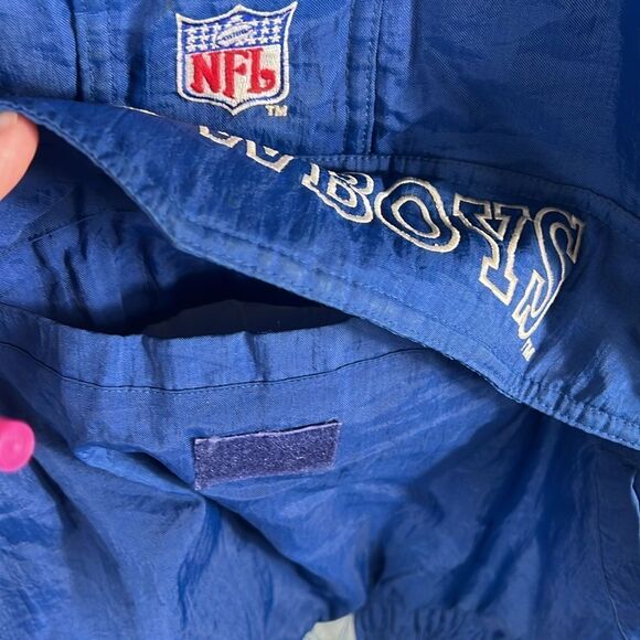 🔥🏈 Vintage DALLAS COWBOYS NFL ProLine Starter Puffer 1/2 Zip Jacket Men Sz Lg - Picture 9 of 14